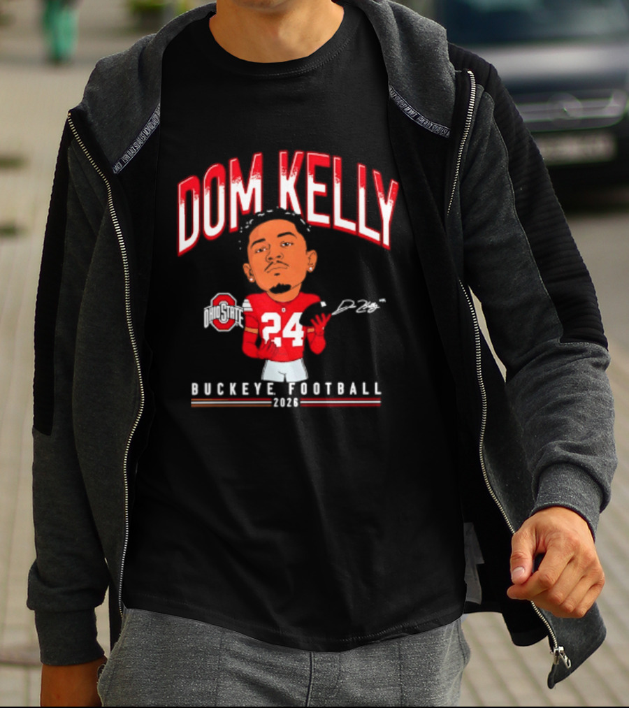 Dom Kelly Ohio State Buckeye Football Caricature 2026 T-Shirt