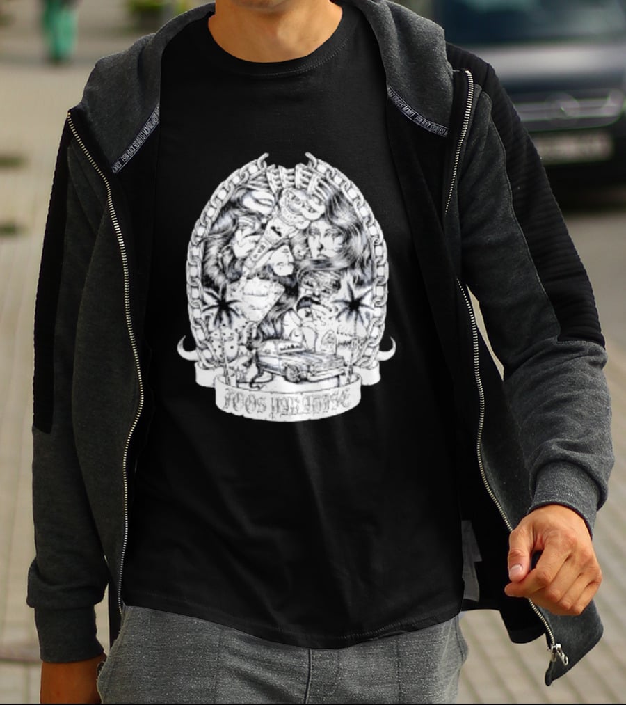 Foos Paradise Chicano Lowrider Culture Classic Cars Chain T-Shirt