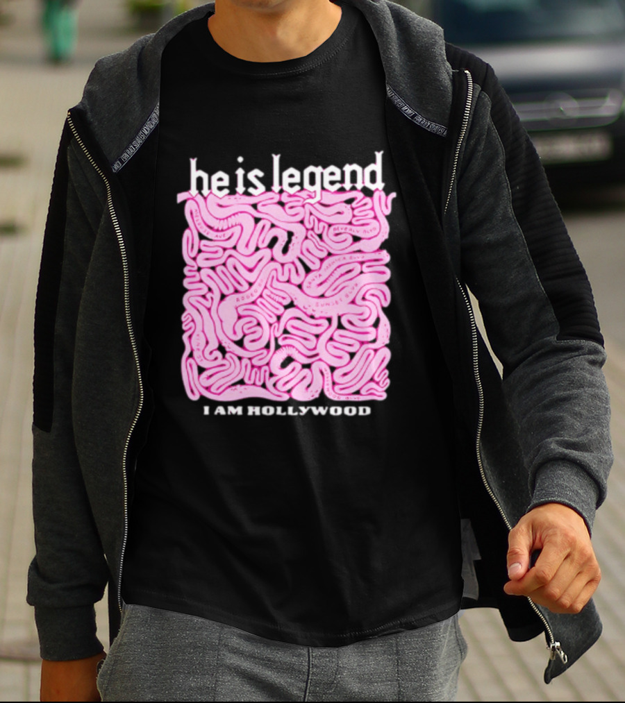 He Is Legend I Am Hollywood Los Angeles Streets Sunset Vine Melrose T-Shirt
