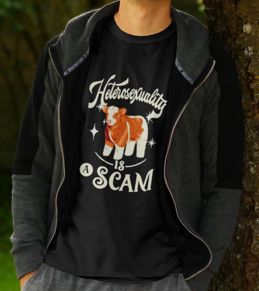Heterosexuality Is A Scam Cow LGBTQ T-Shirt
