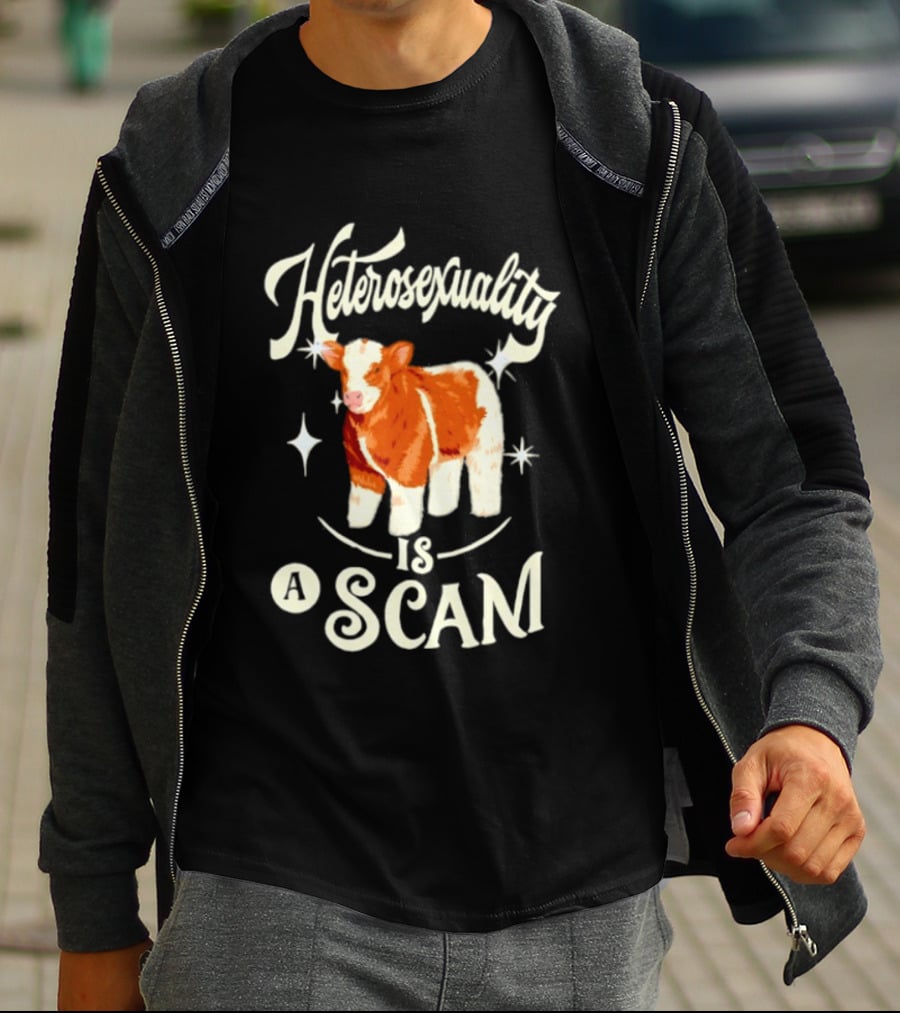 Heterosexuality Is A Scam Cow LGBTQ T-Shirt