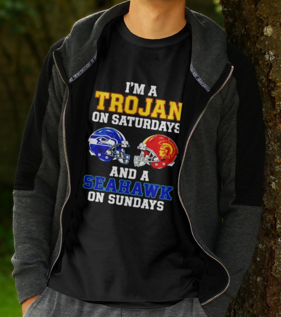 I’m A USC Trojans On Saturdays And A Seattle Seahawks On Sundays T-Shirt