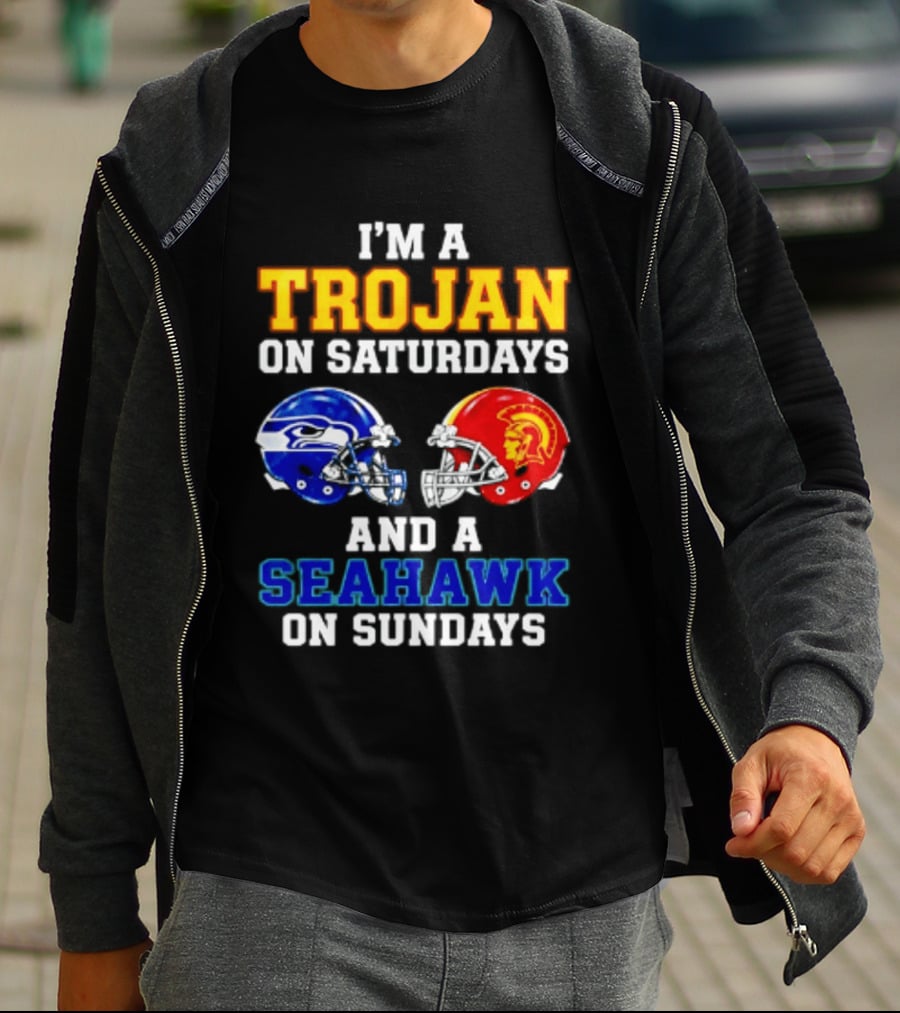 I’m A USC Trojans On Saturdays And A Seattle Seahawks On Sundays T-Shirt
