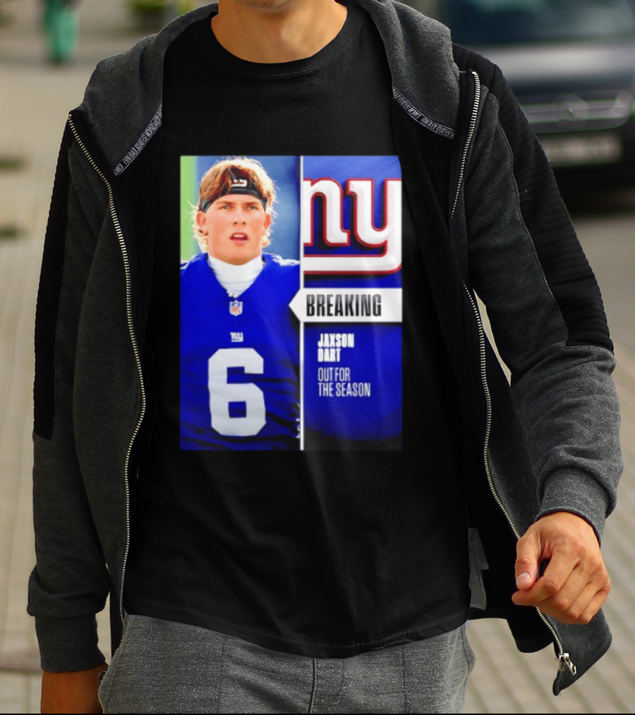 New York Giants Jaxson Dart Breaking Out For The Season T-Shirt