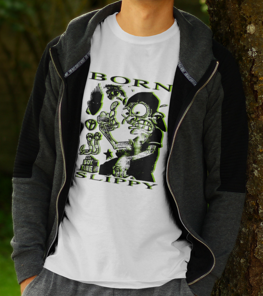 Born Slippy Bad Boy Tune Get Wet Like An Angel Two Sided T-Shirt