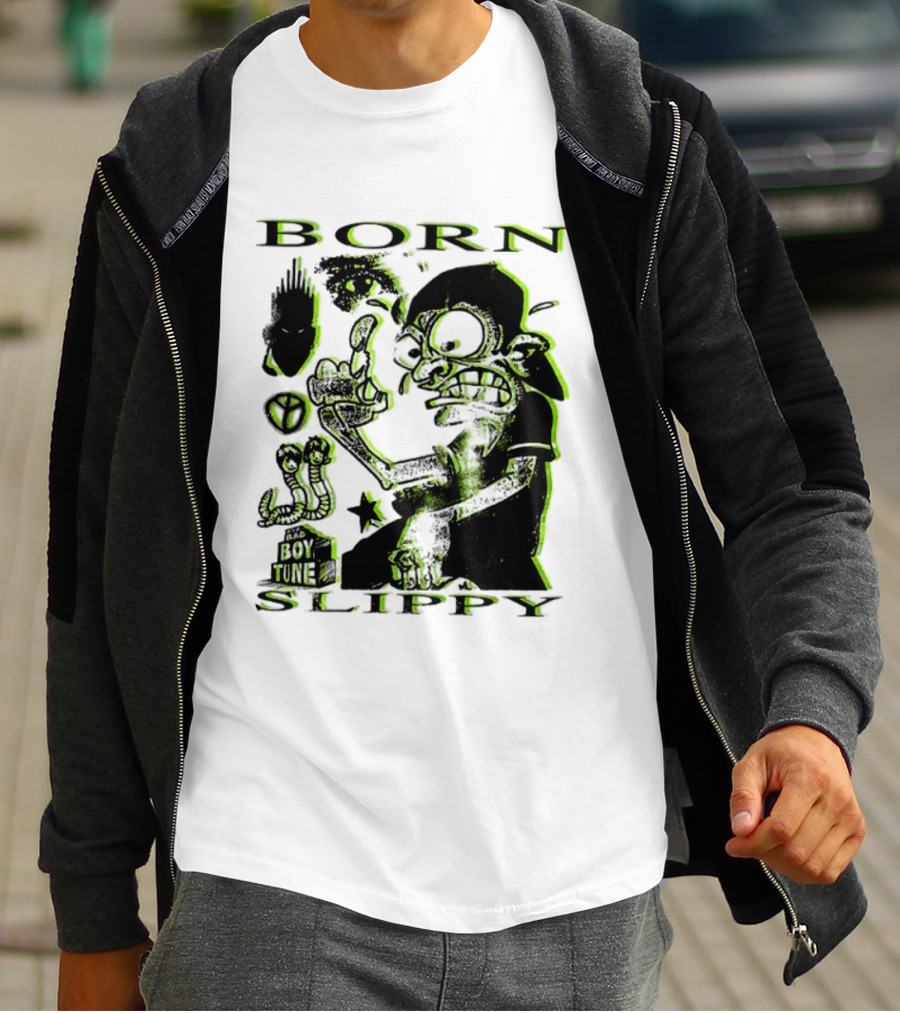 Born Slippy Bad Boy Tune Get Wet Like An Angel Two Sided T-Shirt