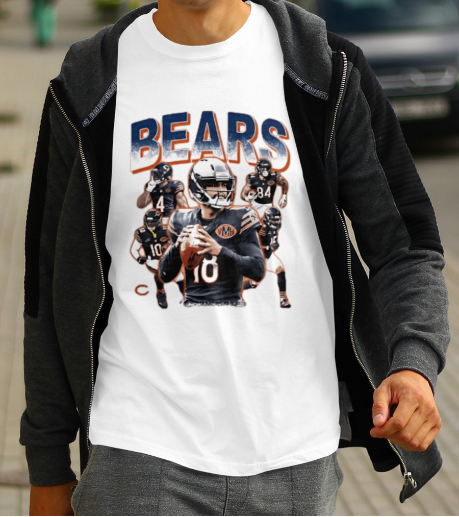 BEARS Chicago 2026 Football Team Collage T-Shirt
