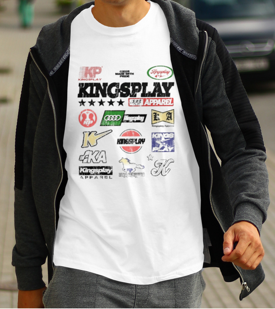 Kingsplay Vintage Style Apparel Collection Logo And Icon Mashup T-Shirt
