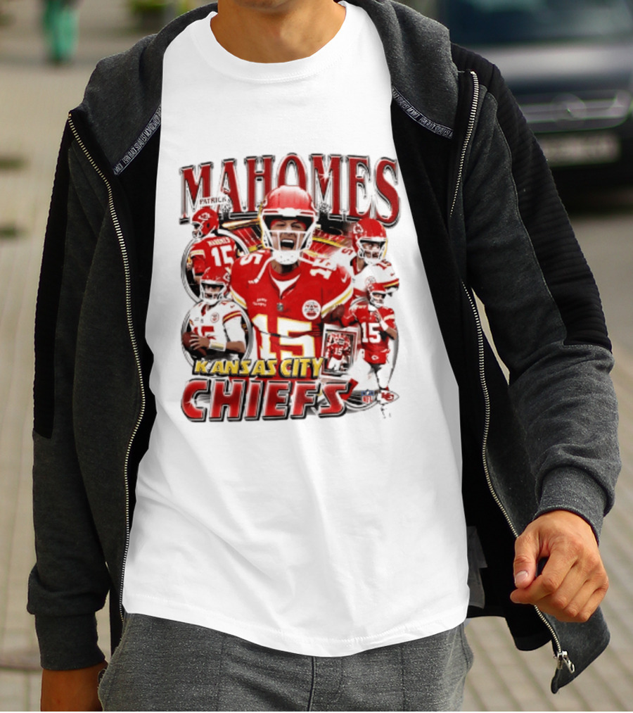 Patrick Mahomes Kansas City Chiefs NFL Player Collage 2026 T-Shirt