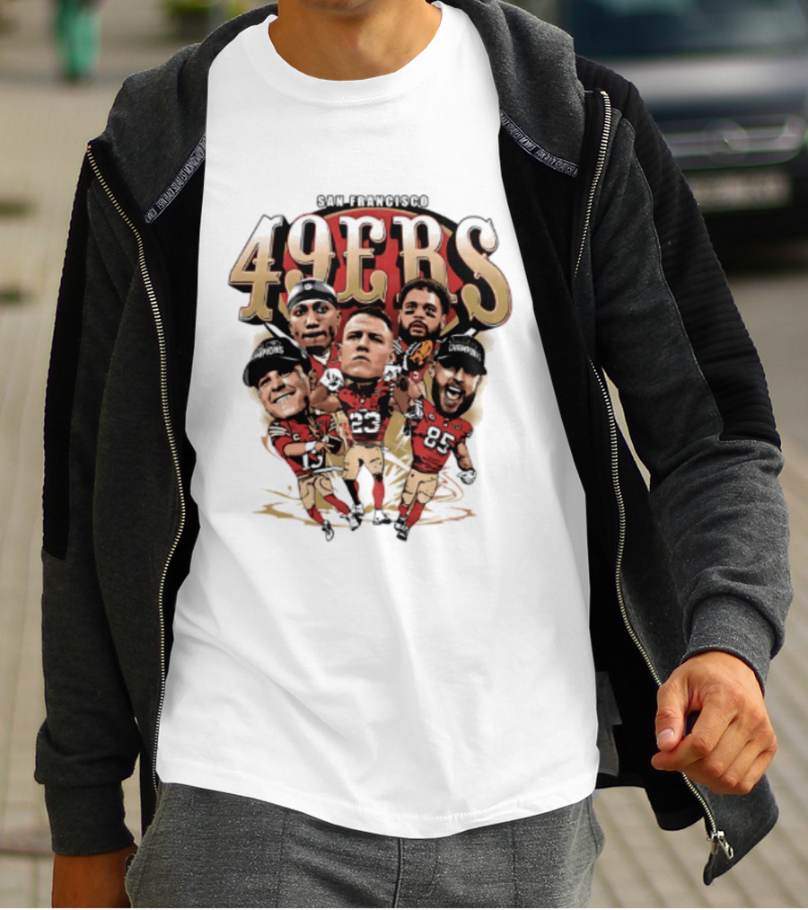 San Francisco 49ers 2026 Big Head Players NFL Football T-Shirt