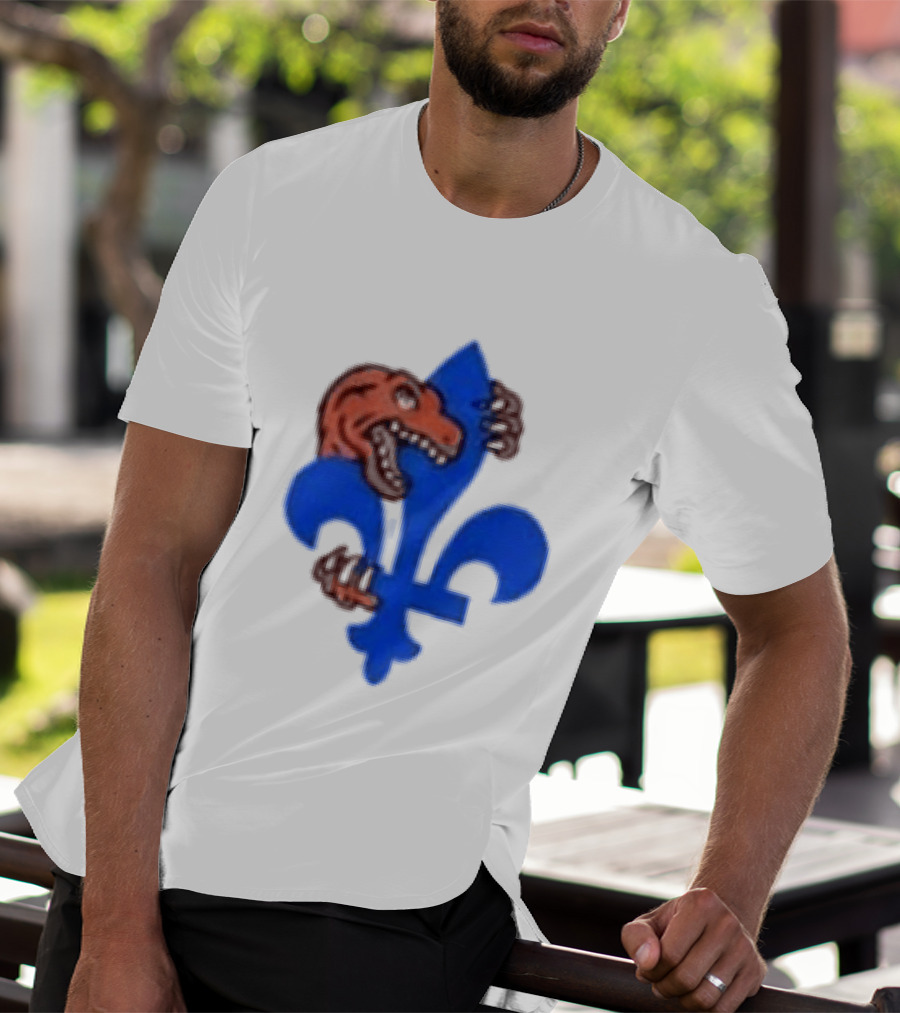 2026 Raptors Quebec Canada Games Fleur De Lis And Dinosaur T-Shirt