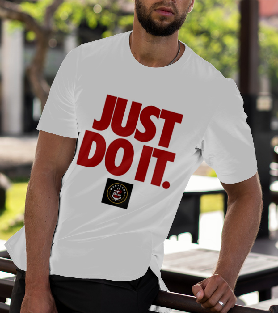 Maryland Charm Just Do It Red Text Black Circle T-Shirt