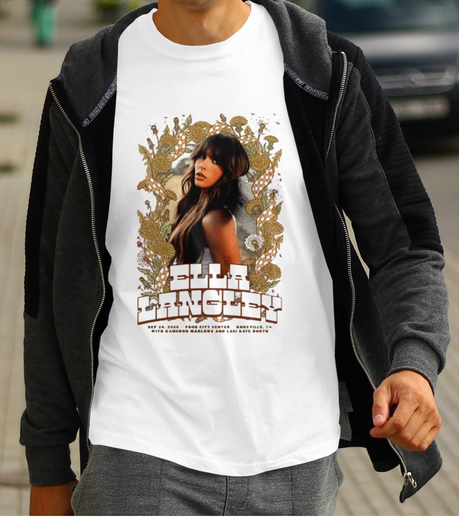 Ella Langley The Dandelion Tour 2026 Knoxville TN September 24 Event At Food City Center T-Shirt