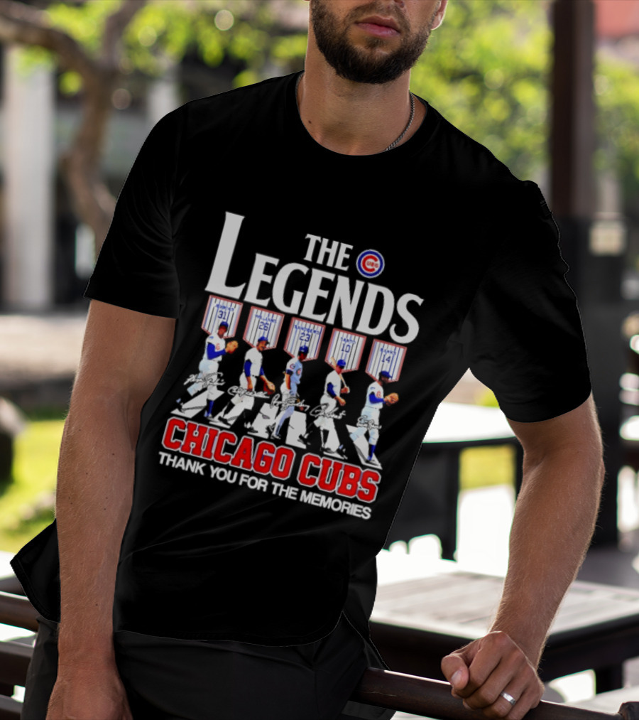 Chicago Cubs The Legends 31 23 10 14 Thank You For The Memories T-Shirt