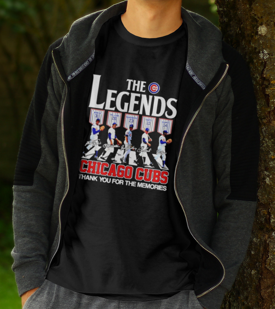 Chicago Cubs The Legends 31 23 10 14 Thank You For The Memories T-Shirt