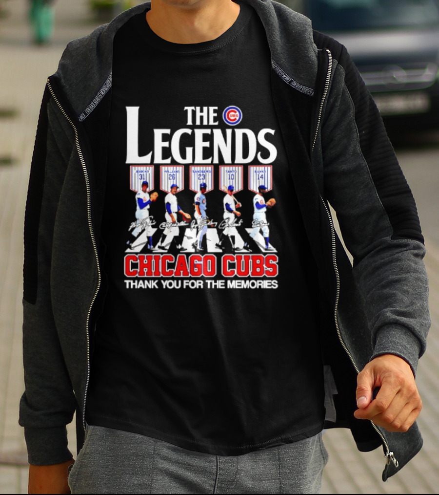 Chicago Cubs The Legends 31 23 10 14 Thank You For The Memories T-Shirt