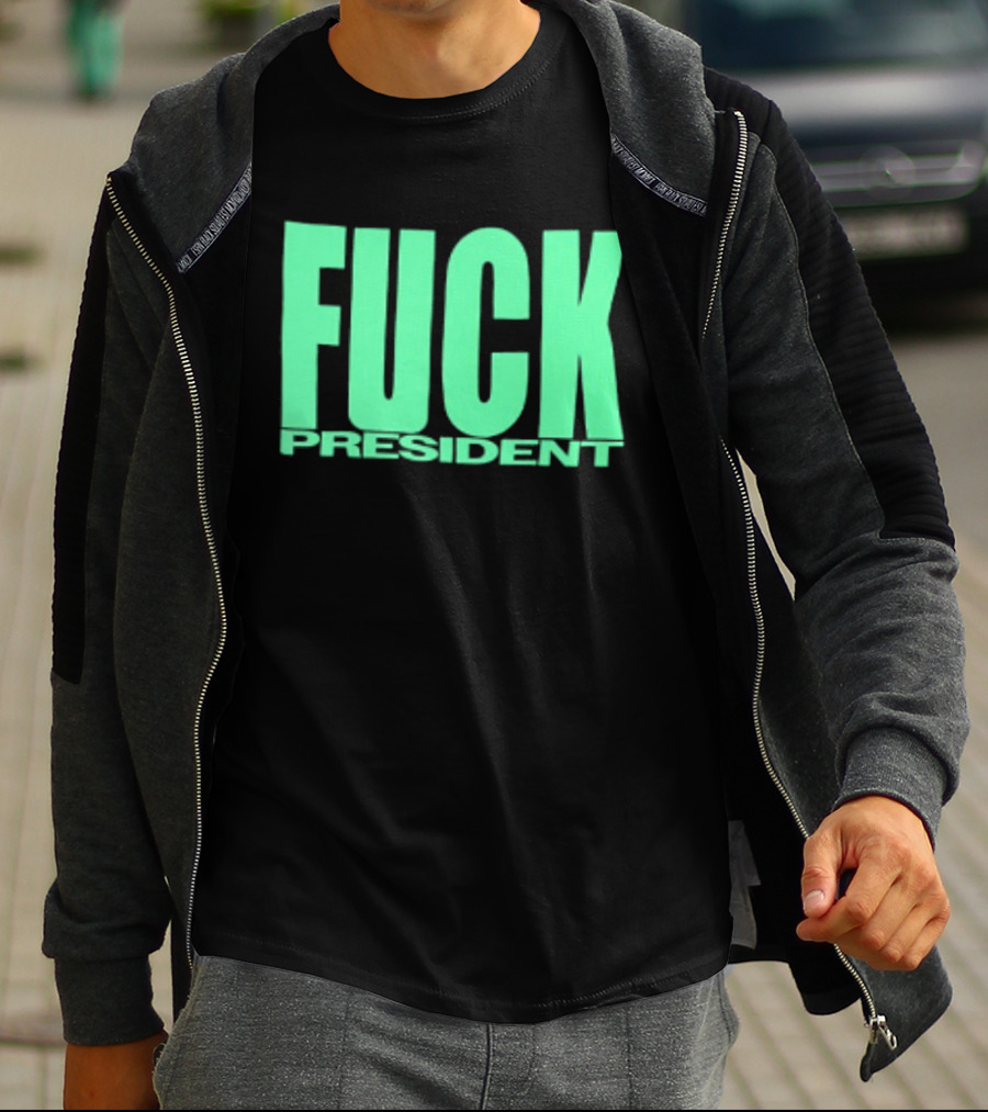 Fuck President Twitching Tongues Louder Than President 2 Sided T-Shirt