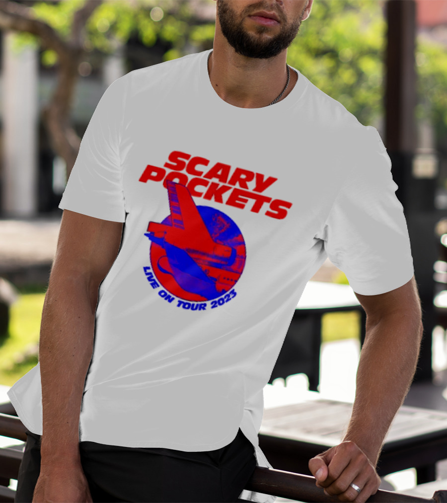 Scary Pockets Live On Tour 2023 Bold Red Airplane T-Shirt