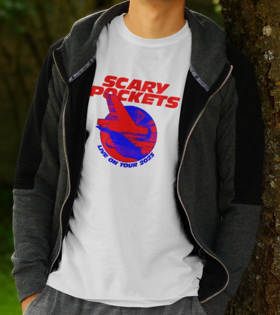Scary Pockets Live On Tour 2023 Bold Red Airplane T-Shirt