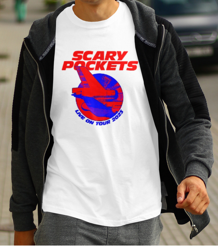 Scary Pockets Live On Tour 2023 Bold Red Airplane T-Shirt
