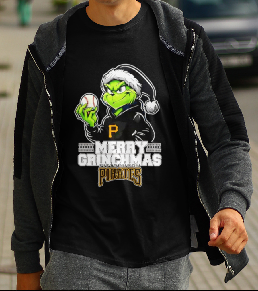 Merry Grinchmas Pittsburgh Pirates Baseball Christmas 2026 T-Shirt