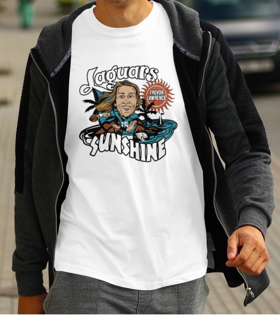 Jacksonville Jaguars Sunshine Caricature Trevor Lawrence T-Shirt