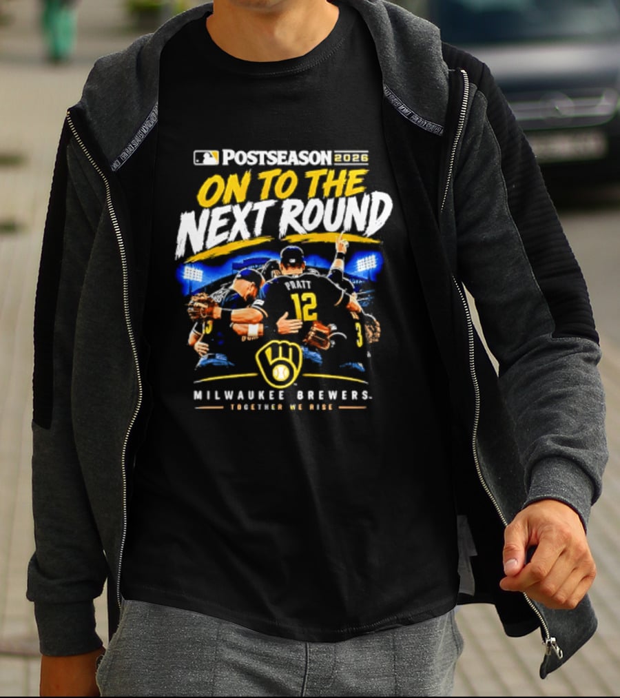 Milwaukee Brewers 2026 Postseason On To The Next Round Touching 'Em All T-Shirt