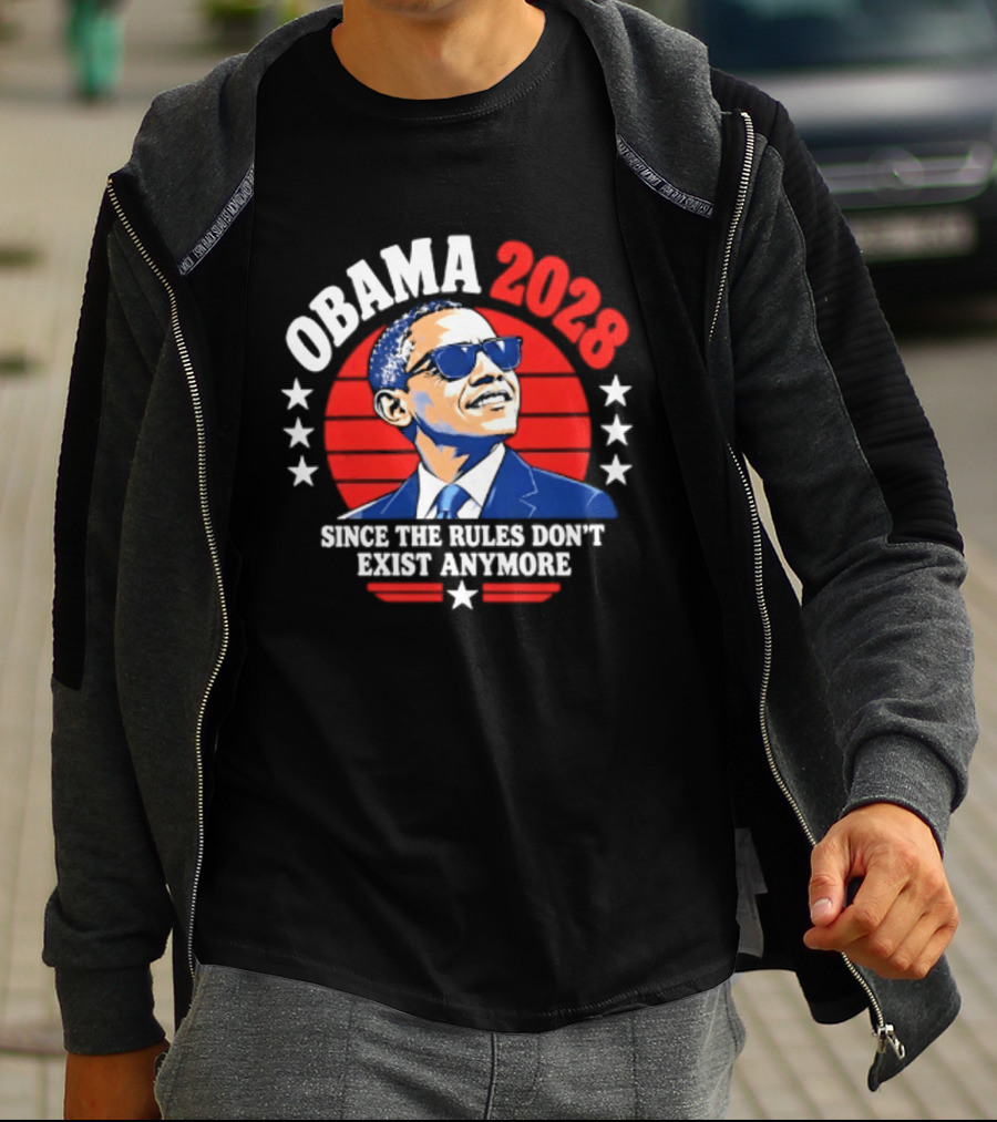 Obama 2028 Since The Rules Don't Exist Anymore Stars Red Circle T-Shirt