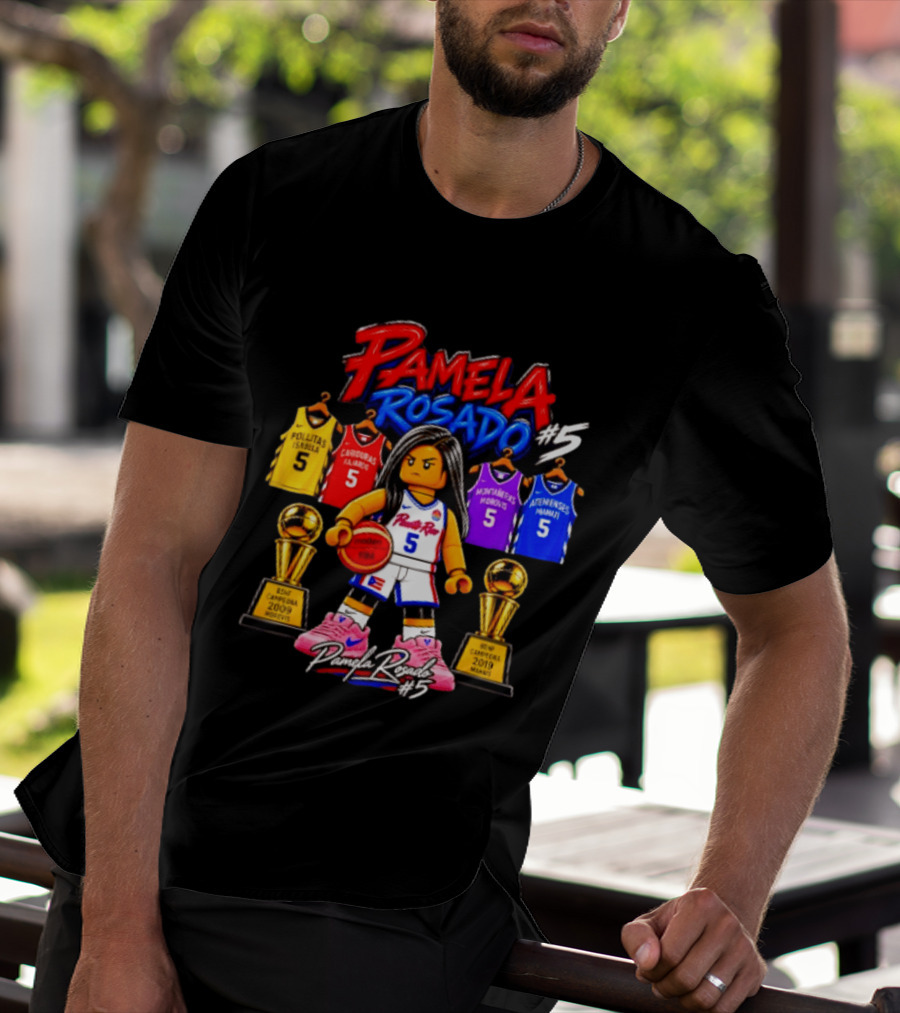 Pamela Rosado #5 Puerto Rico Champion Legacy Basketball Jerseys And Trophies T-Shirt