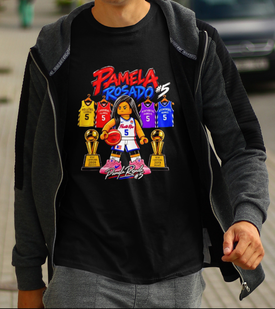Pamela Rosado #5 Puerto Rico Champion Legacy Basketball Jerseys And Trophies T-Shirt