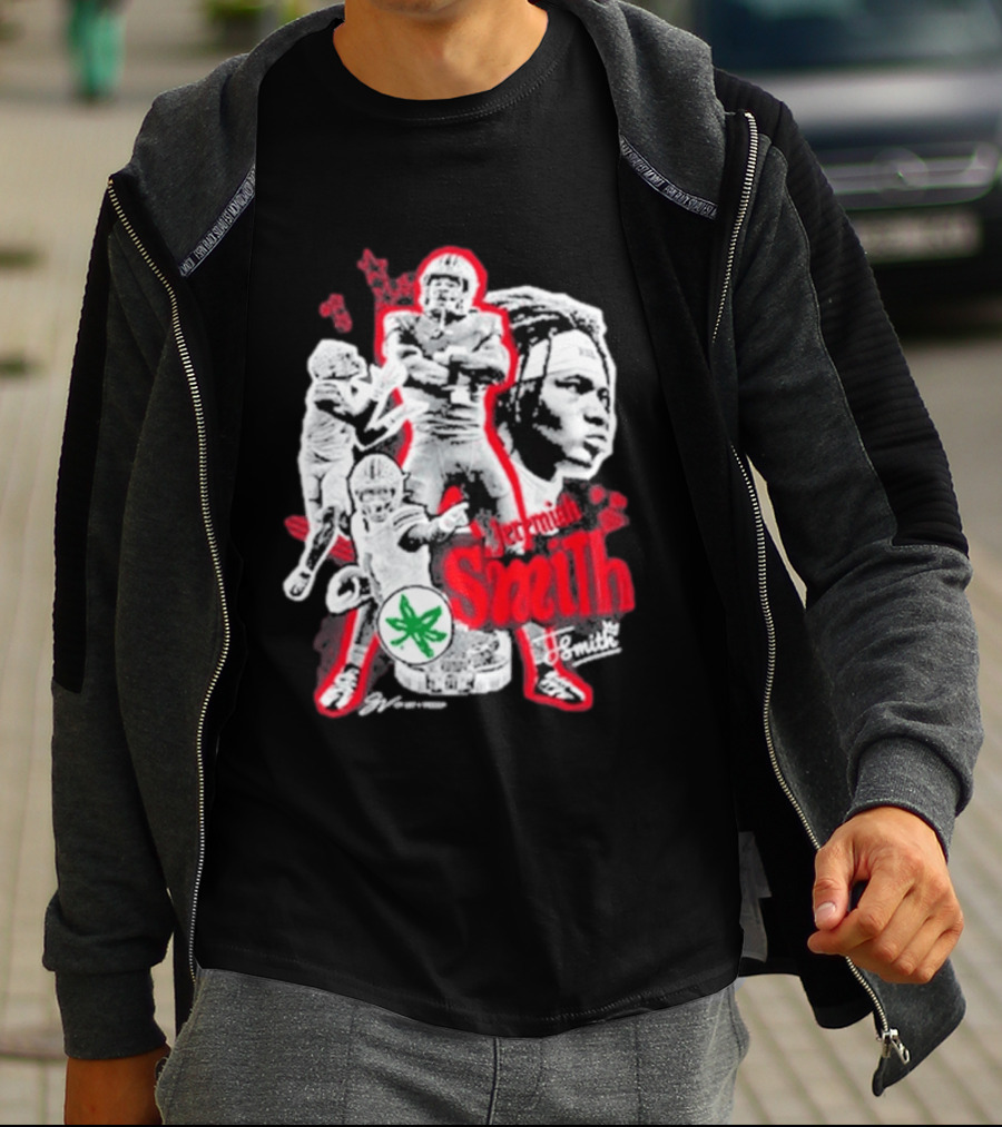 Jeremiah Smith Ohio State Buckeyes Football Collage T-Shirt