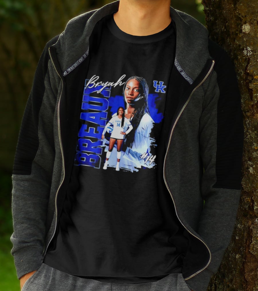 Bryah Breaux 14 Kentucky Wildcats Volleyball UK T-Shirt