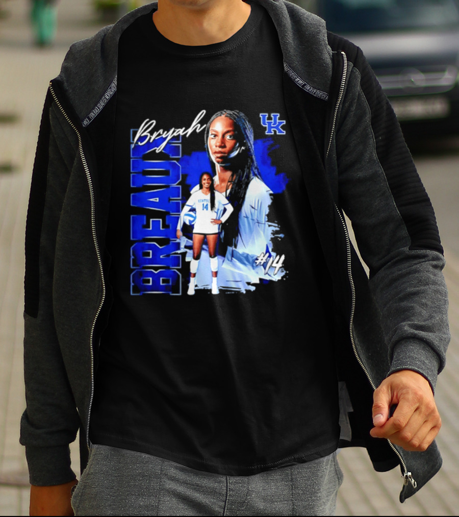 Bryah Breaux 14 Kentucky Wildcats Volleyball UK T-Shirt