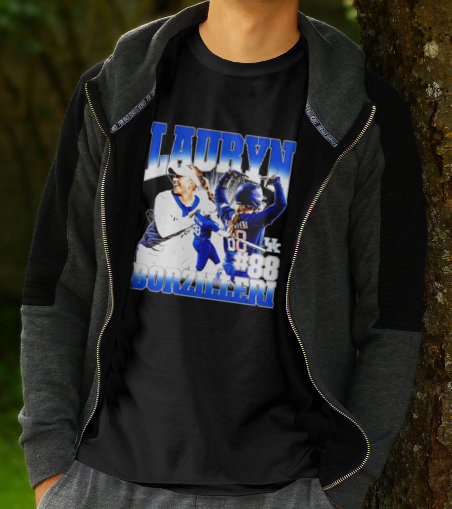 Kentucky Wildcats Lauryn Borzilleri 88 NCAA Softball Player T-Shirt