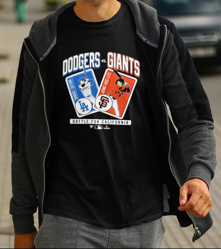 Los Angeles Dodgers Shohei Ohtani Vs San Francisco Giants Jung Hoo Lee Battle For California 2026 T-Shirt