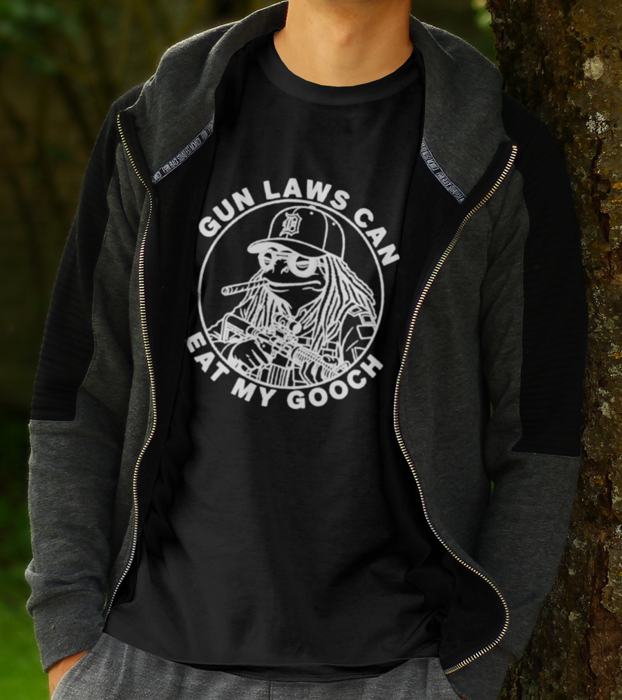 Gun Laws Can Eat My Gooch Frog Meme Baseball Cap With Cigar T-Shirt