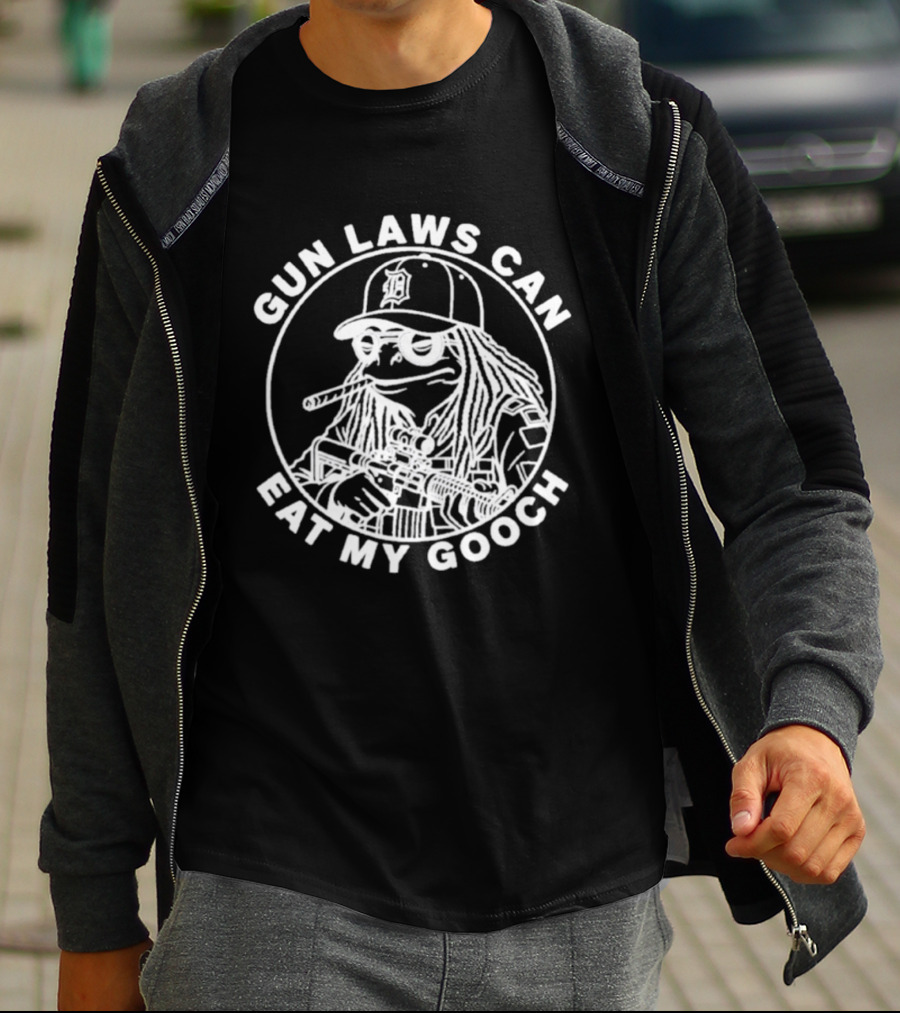 Gun Laws Can Eat My Gooch Frog Meme Baseball Cap With Cigar T-Shirt