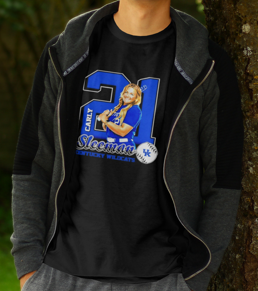 Carly Sleeman 21 Kentucky Wildcats NCAA Softball UK T-Shirt