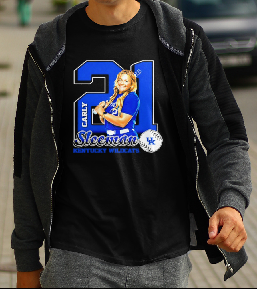 Carly Sleeman 21 Kentucky Wildcats NCAA Softball UK T-Shirt