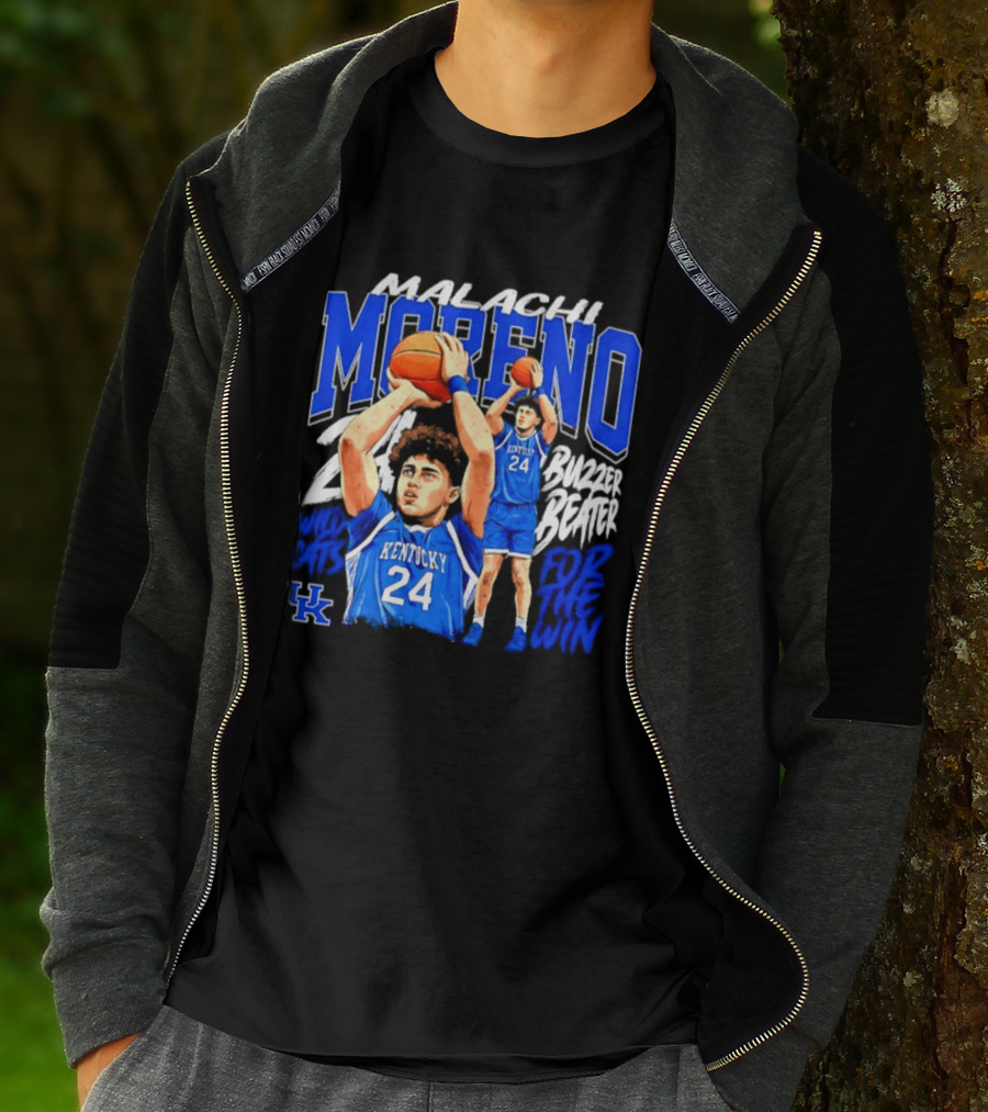 Malachi Moreno Kentucky Wildcats 24 Buzzer Beater For The Win T-Shirt