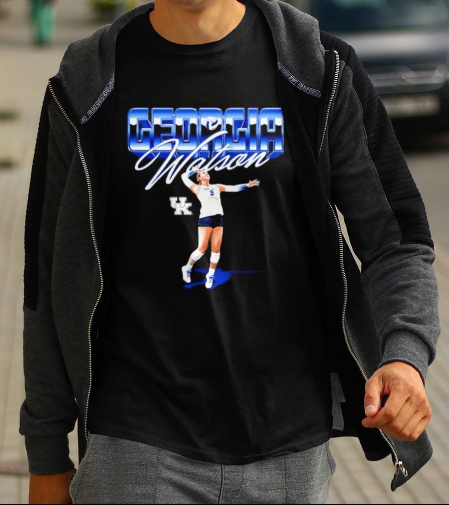 Georgia Watson 9 Kentucky Wildcats NCAA Women's Volleyball Player T-Shirt