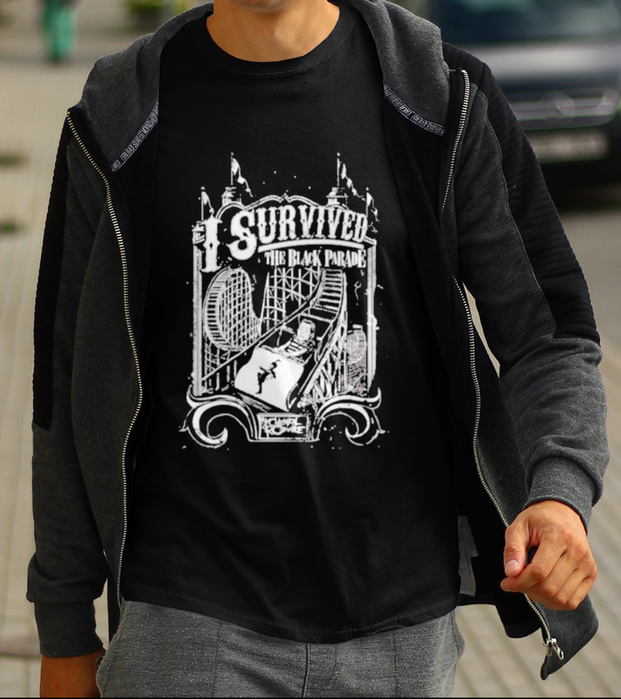 Survived The Black Parade Roller Theme Park Experience T-Shirt