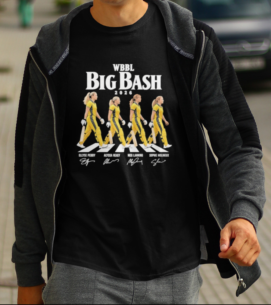 WBBL Big Bash 2026 Abbey Road Ellyse Perry Alyssa Healy Meg Lanning Sophie Molineux T-Shirt