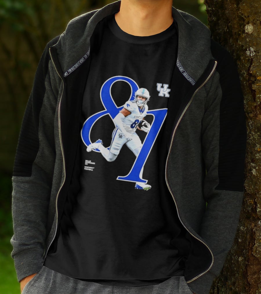 Willie Rodriguez 81 Kentucky Wildcats NCAA Football Player Number T-Shirt