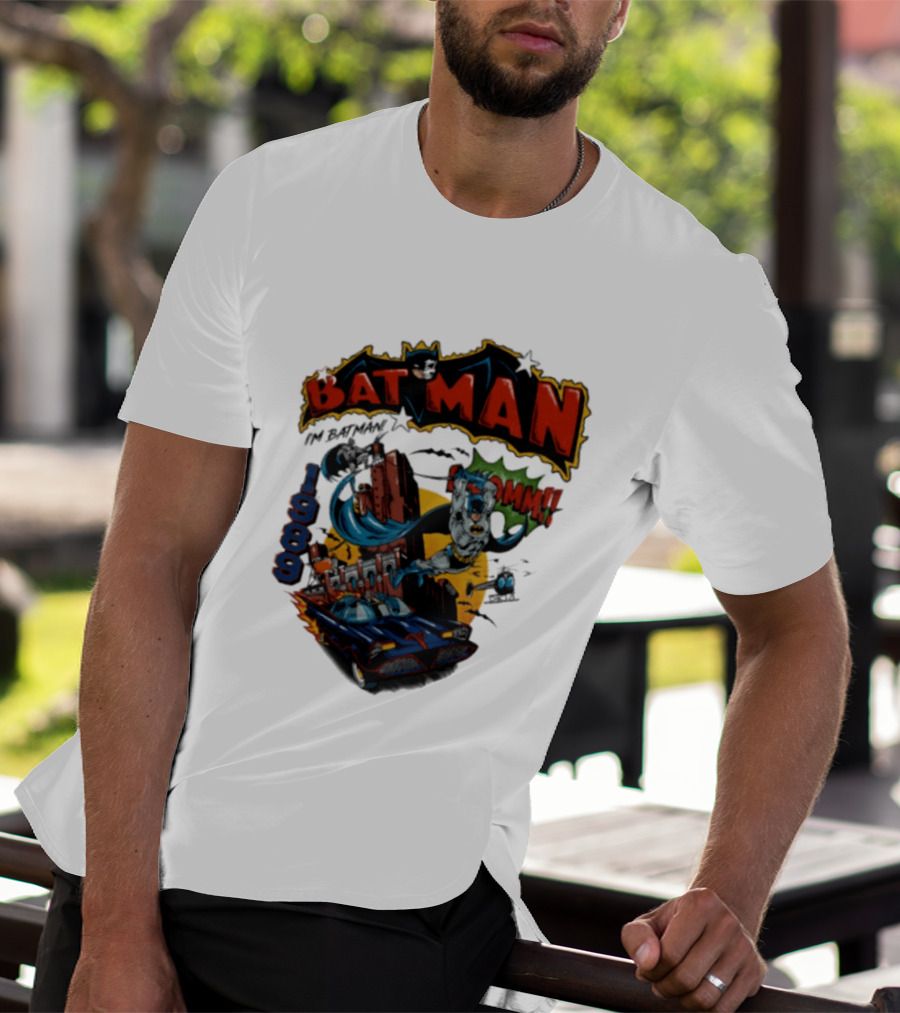 Batman 1989 I'm Batman DC Comics Batmobile T-Shirt