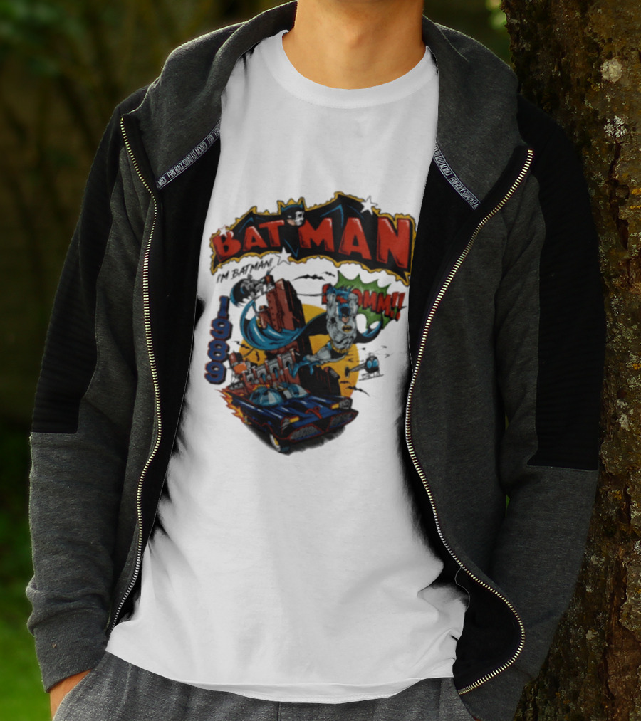Batman 1989 I'm Batman DC Comics Batmobile T-Shirt