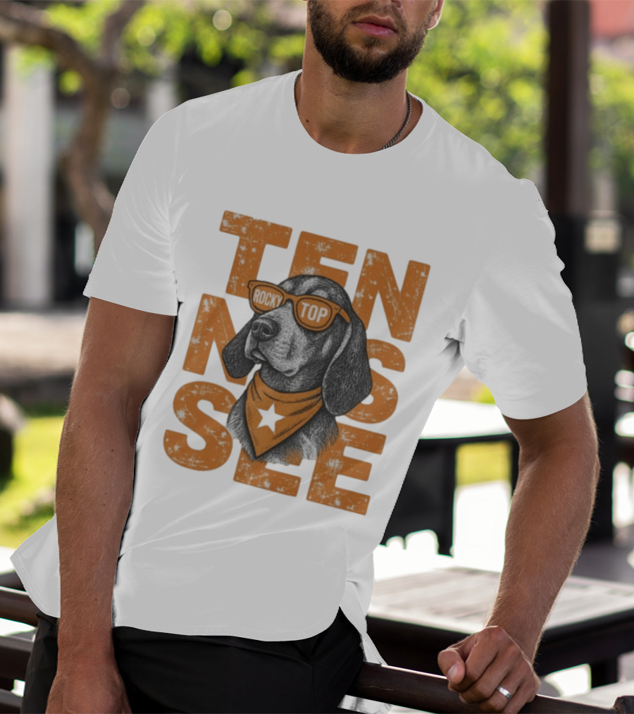 Comfort Colors Rocky Top Tennessee Dog Sunglasses Football T-Shirt