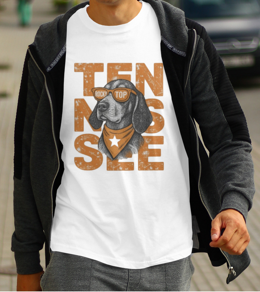 Comfort Colors Rocky Top Tennessee Dog Sunglasses Football T-Shirt