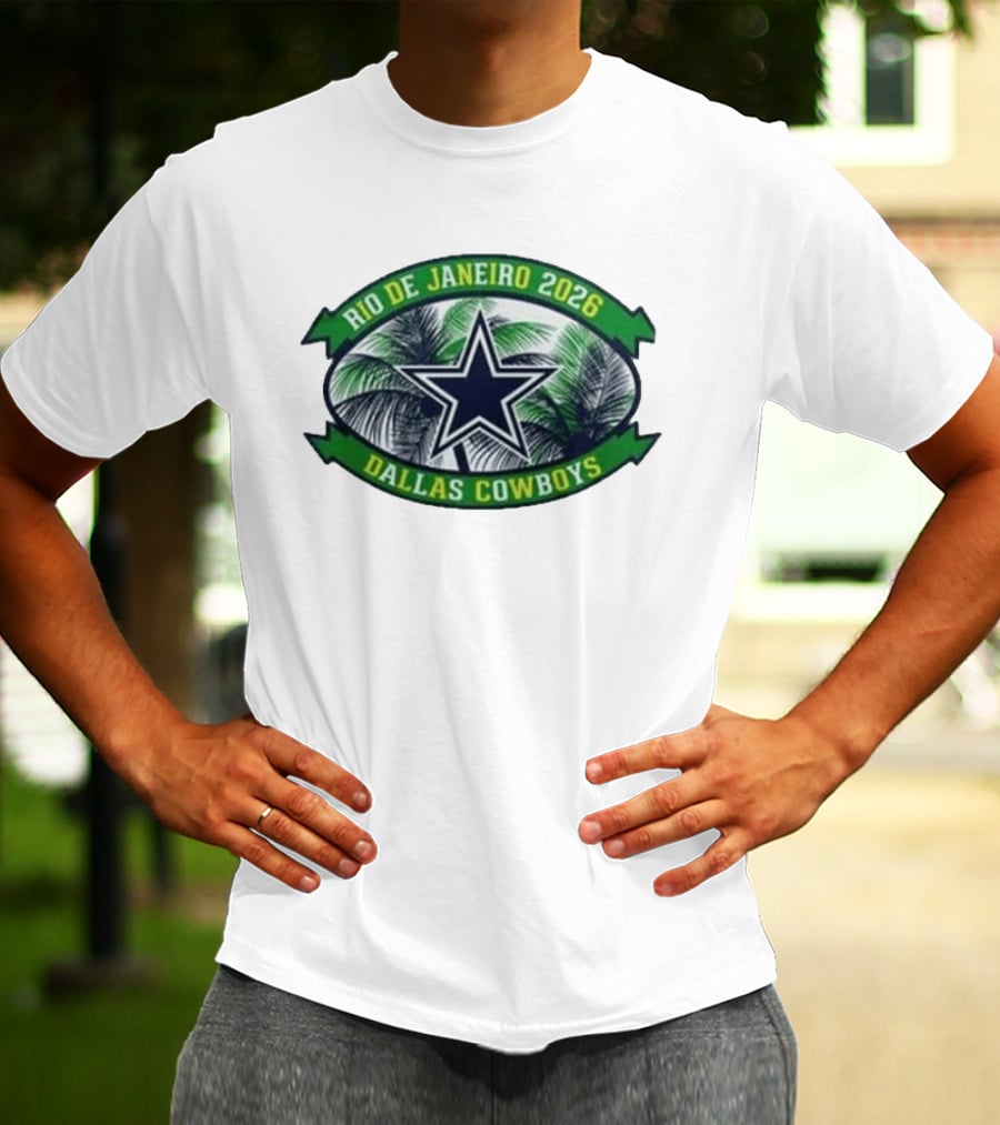 Rio De Janeiro 2026 Dallas Cowboys Palm Trees Star T-Shirt
