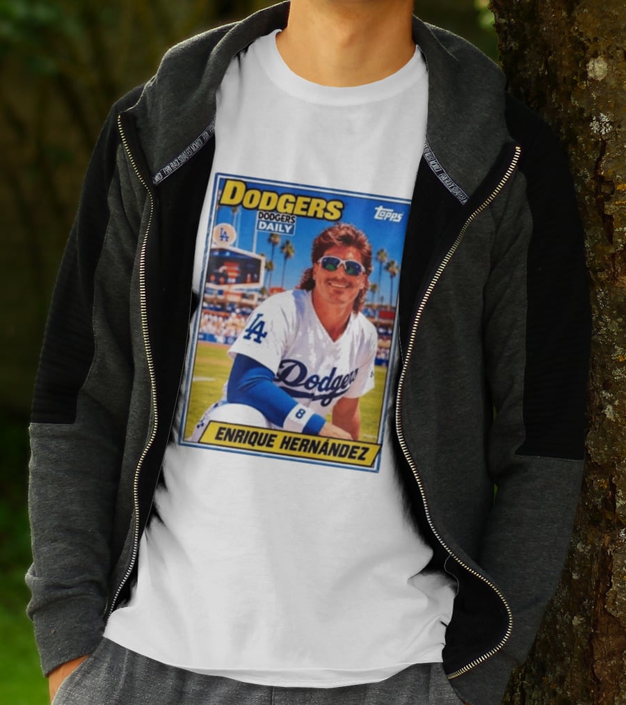 Dodgers Daily Enrique Hernandez Topps LA Baseball T-Shirt